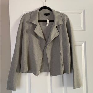 NWT Ann Taylor Zipper Moto Sweater Jacket